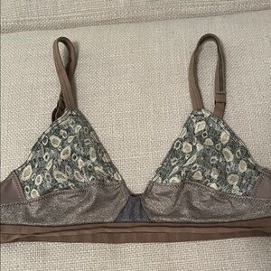 XiRENA Floral Lace Bralette - Brown and Cream
